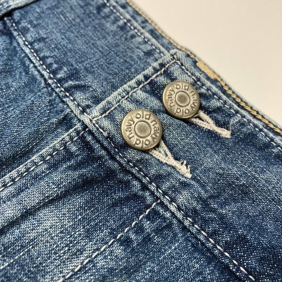 OLD NAVY Medium Washed Distressed Pocket Blue Jean Slit Denim Skirt SIZE 6 - Picture 4 of 11